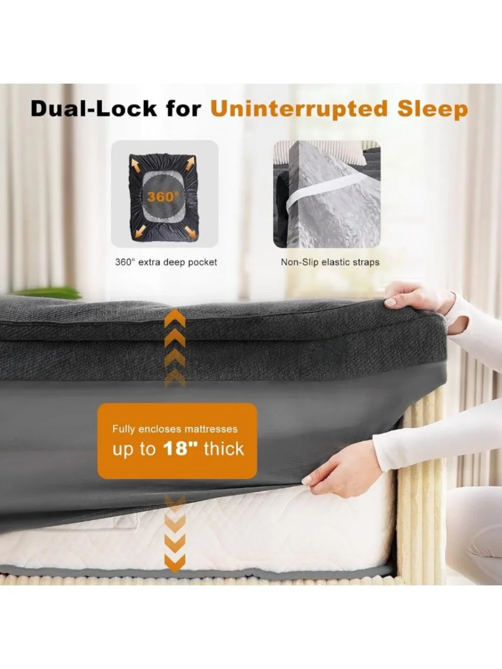 4-Inch Twin XL Mattress Topper for College Dorm - Soft Quilted & Charcoal Gel